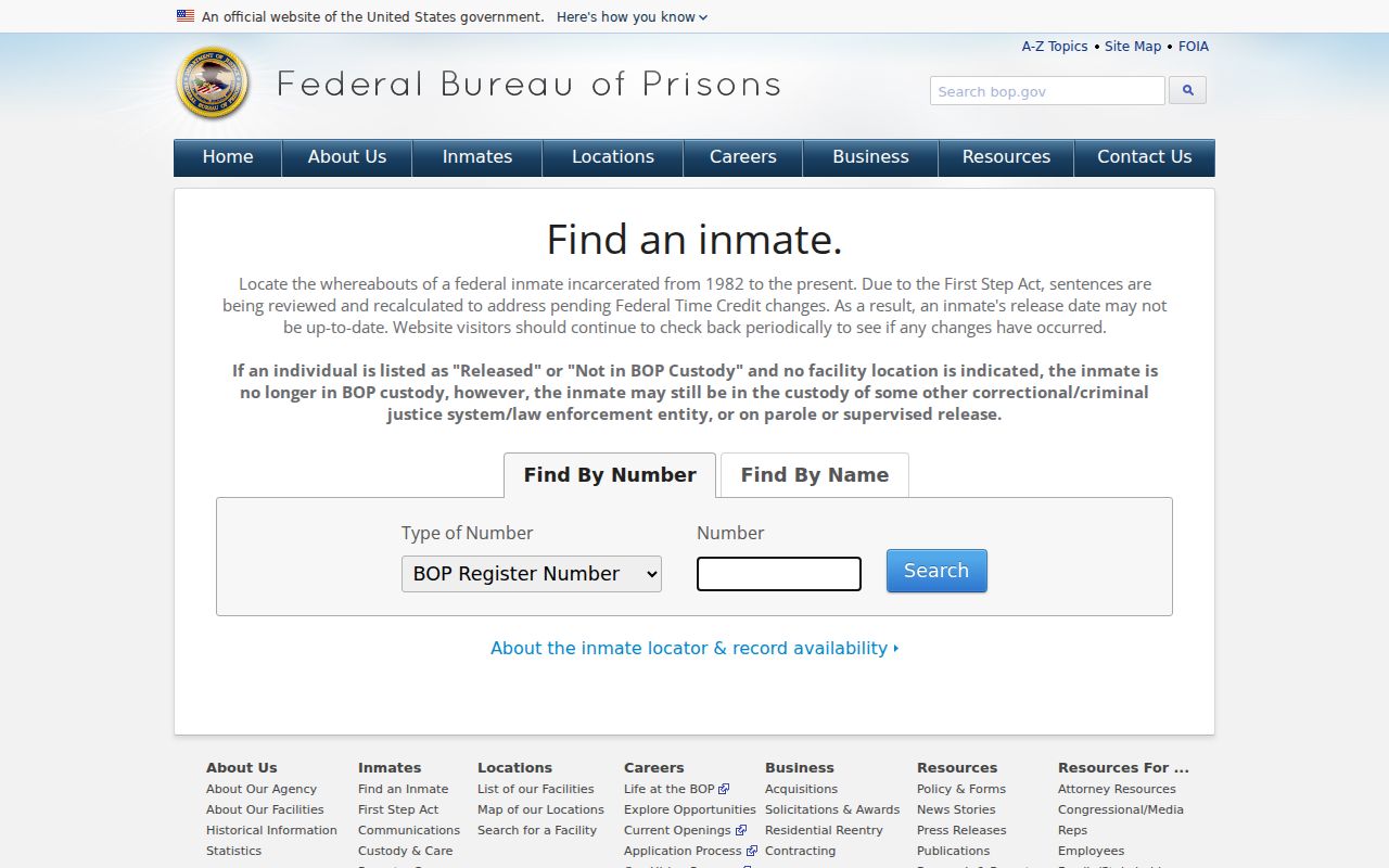 Federal inmate locator after a Rio Arriba County arrest transfer