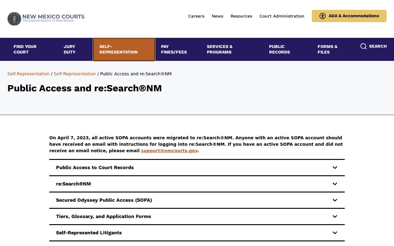 Rio Arriba County criminal court access tiers for Case Lookup and reSearchNM