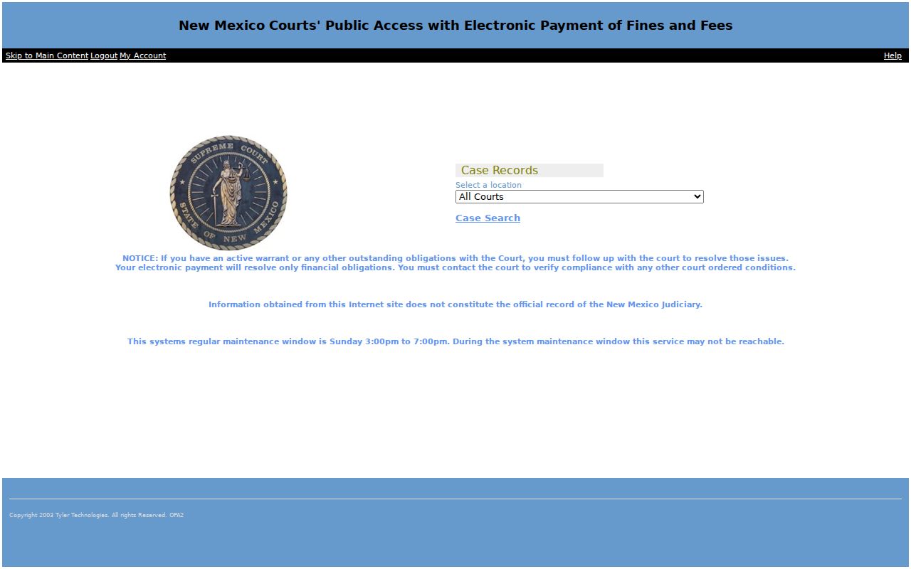 Rio Arriba County criminal case search in New Mexico Case Lookup