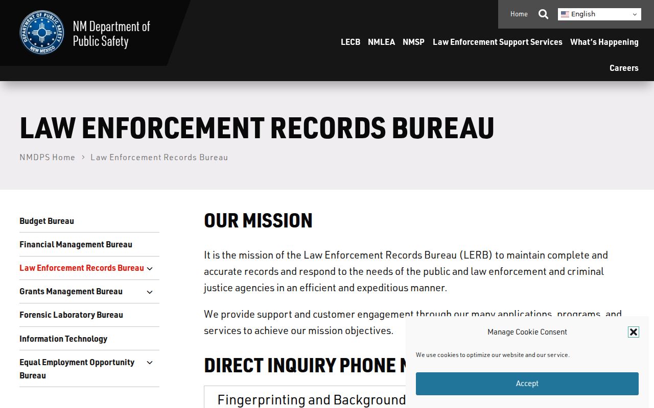 Rio Arriba County criminal history access through the New Mexico state repository